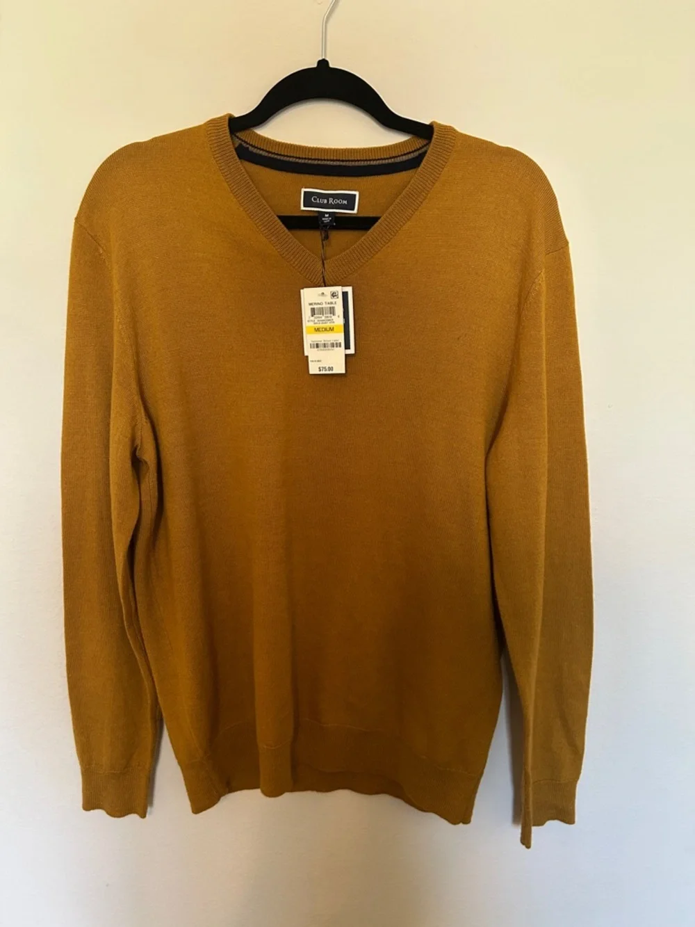 NWT Club Room Men's V-Neck Merino Wool Sweater - Picture 4 of 8